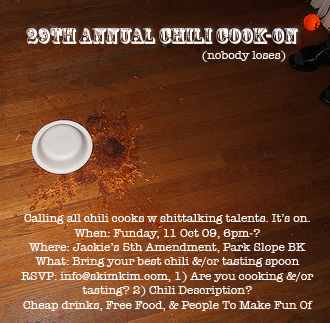 29TH ANNUAL CHILI COOK-ON!